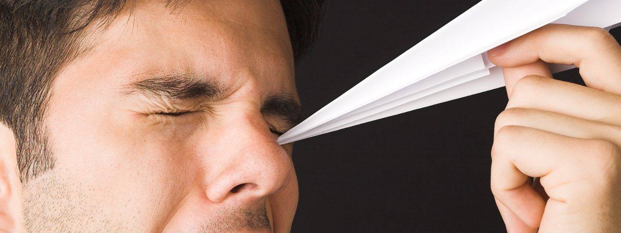 Man Poking Eye Paper Airplane 1280x480